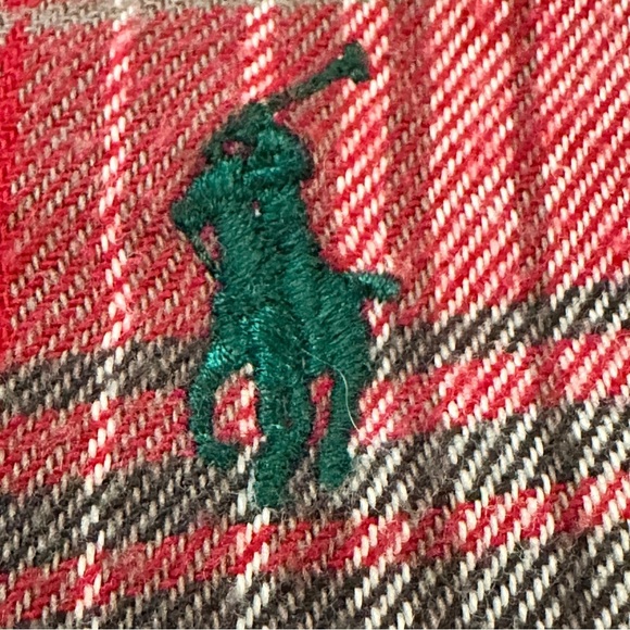 Ralph Lauren Classic Fit Plaid Red Green Flannel Size Large - Picture 11 of 13